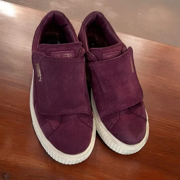 Purple Plum Colored Suede Velcro Pumas Women’s size 9 - Picture 9 of 14